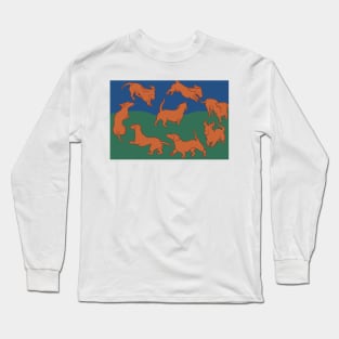 Dancing Dachshund Styleized Long Sleeve T-Shirt